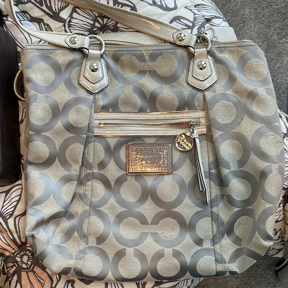 Stylish Gray Coach Women's Bag
